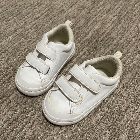 Unisex Toddler White Low-Profile Sneakers – Velcro Closure - Size‎ 11 - Picture 7 of 8